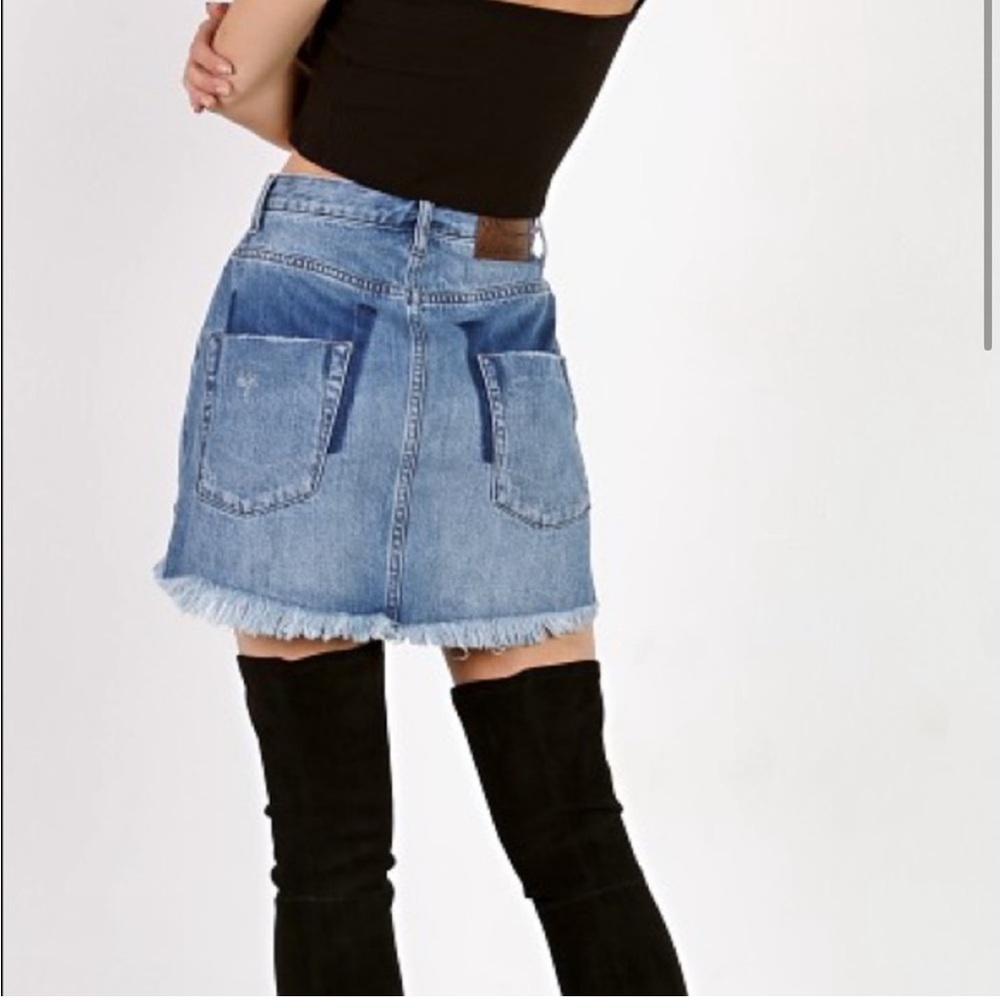One Teaspoon Mini High Waist Denim Skirts - Picture 3 of 9